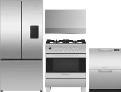 4 Piece Package Includes Refrigerator, Range, Hood And Dishwasher